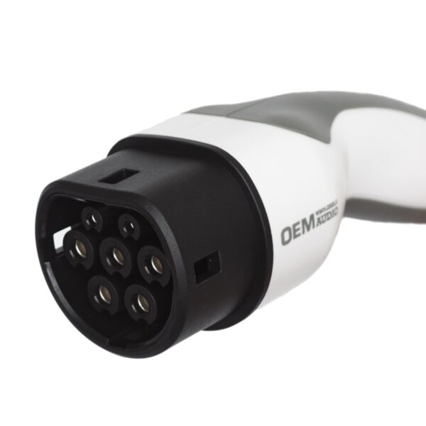 EV POWER TYPE 2 TO TYPE 2 LEAD, 32 AMP, 1P/3P, 7M (GREY/WHITE HANDLE) - Image 2