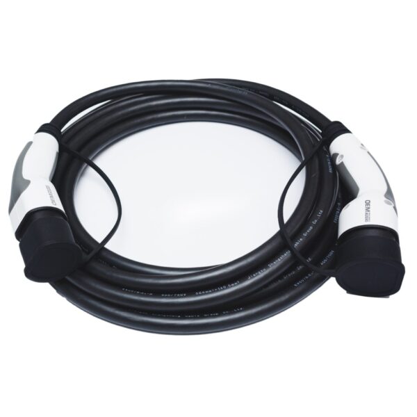 EV POWER TYPE 2 TO TYPE 2 LEAD, 32 AMP, 1P/3P, 7M (GREY/WHITE HANDLE) - Image 3